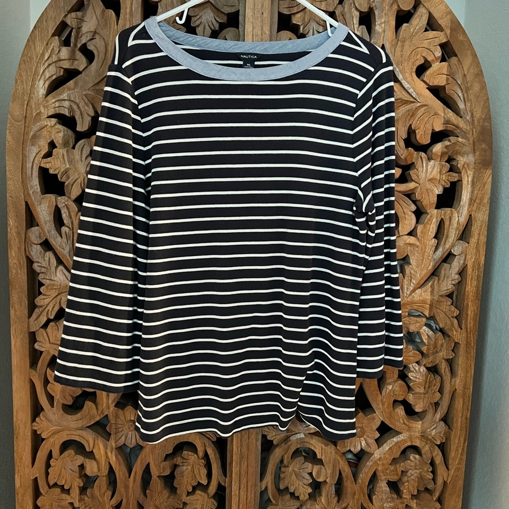 Nautica Crew Neck Casual Top